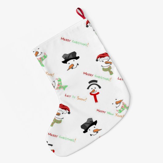 Schneemann Großer Weihnachtsstrumpf (Rückseite (Hängend))