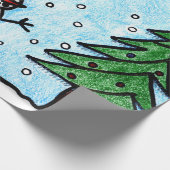 Schneemann-Grüße Geschenkpapier (Ecke)