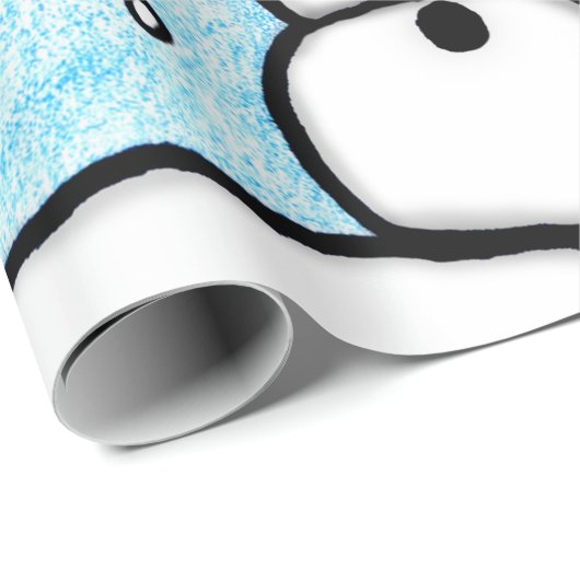 Schneemann-Grüße Geschenkpapier (Rolleneckpunkt)