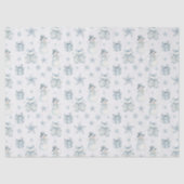 Schneemann & Handschuhe Tissue-Papier – Blaues Win Seidenpapier (Vorderseite)