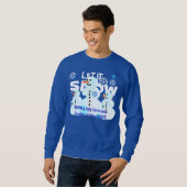 Schneemann-hässlicher Weihnachtsstrickjacke-Tag Sweatshirt (Vorne ganz)