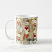 Schneemann-Herzen Winter Kaffeetasse (Links)