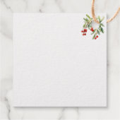 Schneemann im Auto | Frohe Weihnachtsfoil-Liebesma Geschenkanhänger (Rückseite)