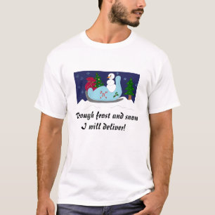 Schneemann im Schlitten T-Shirt