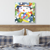 Schneemann im Schnee 2011 Leinwanddruck (Insitu (Schlafzimmer))