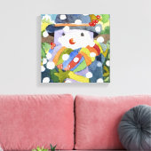 Schneemann im Schnee 2011 Leinwanddruck (Insitu (Wohnzimmer))