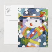 Schneemann im Schnee 2011 Postkarte (Vorne/Hinten)