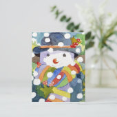 Schneemann im Schnee 2011 Postkarte (Stehend Vorderseite)