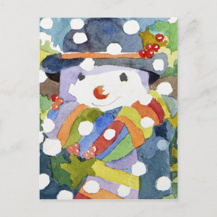 Schneemann im Schnee 2011 Postkarte