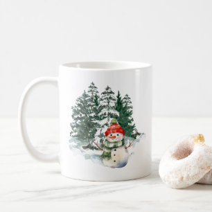 Schneemann im Schnee Kaffeetasse