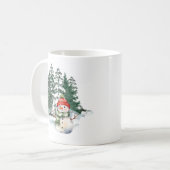 Schneemann im Schnee Kaffeetasse (Vorderseite Links)