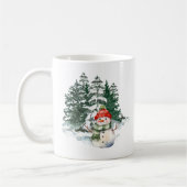 Schneemann im Schnee Kaffeetasse (Links)