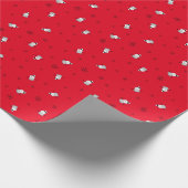 Schneemann im Schneepatterbuch Geschenkpapier (Ecke)