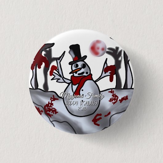 Schneemann im Schwarzwald Button (Vorderseite)