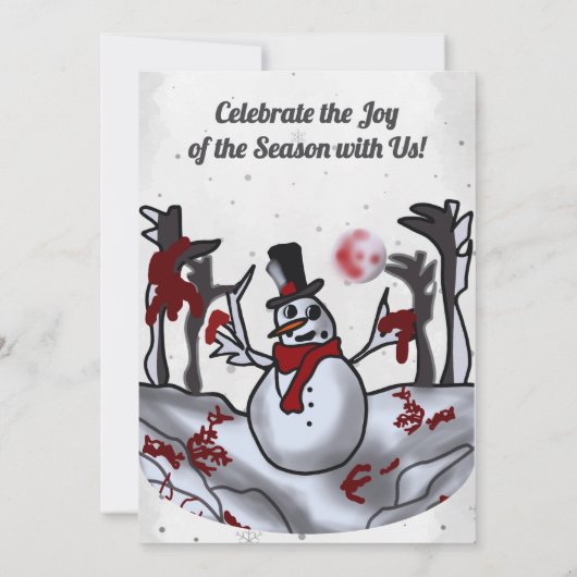 Schneemann im Schwarzwald Einladung (Rückseite)