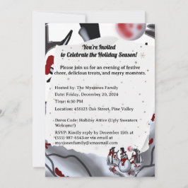 Schneemann im Schwarzwald Einladung