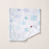 Schneemann im Skis-Badehandtuch-Set Badhandtuch Set (Waschlappen)