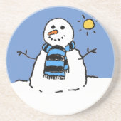 Schneemann im Weihnachtsfest im Sonnenschein Unter Getränkeuntersetzer (Vorne)