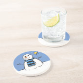 Schneemann im Weihnachtsfest im Sonnenschein Unter Getränkeuntersetzer (Seite)