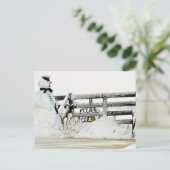 Schneemann im Winter in den Niederlanden Postkarte (Stehend Vorderseite)