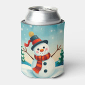 Schneemann im Winter Landschaft Dosenkühler (Kanne Vorderseite)