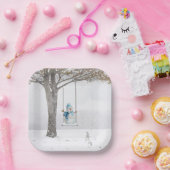 Schneemann im Winter Pappteller (Party)