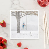 Schneemann im Winter Serviette (Beispiel)