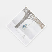 Schneemann im Winter Serviette (Ecke)