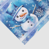 Schneemann in blau seidenpapier (Detail)