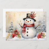 Schneemann in einem Black Hat Weihnachten (Vorne/Hinten)