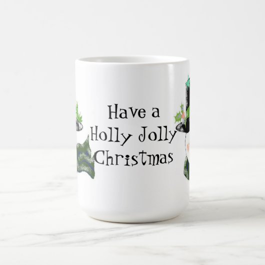 Schneemann in einem hohen Black Hat Kaffeetasse (Mittel)