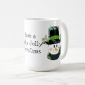Schneemann in einem hohen Black Hat Kaffeetasse (VorderseiteRechts)