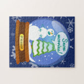 Schneemann in einem Schneeglobe Puzzle (Horizontal)
