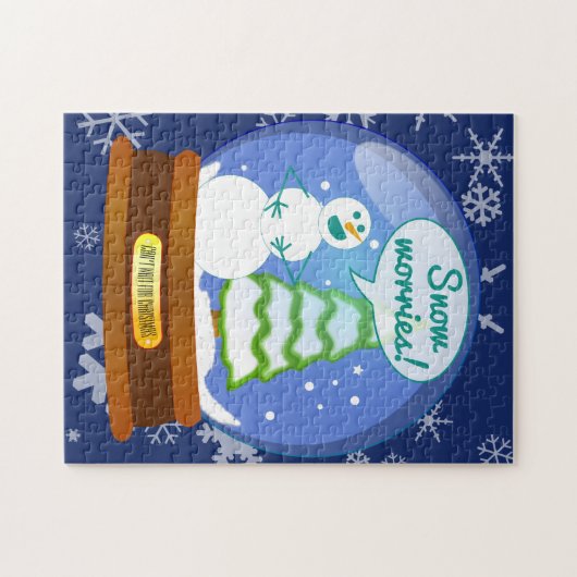Schneemann in einem Schneeglobe Puzzle (Horizontal)
