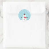 Schneemann in einem Schneeglobe-Stickers Runder Aufkleber (Tasche)