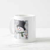 Schneemann in einem Schneesturm Kaffeetasse (Vorderseite Links)