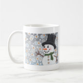 Schneemann in einem Schneesturm Kaffeetasse (Links)