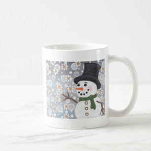 Schneemann in einem Schneesturm Kaffeetasse