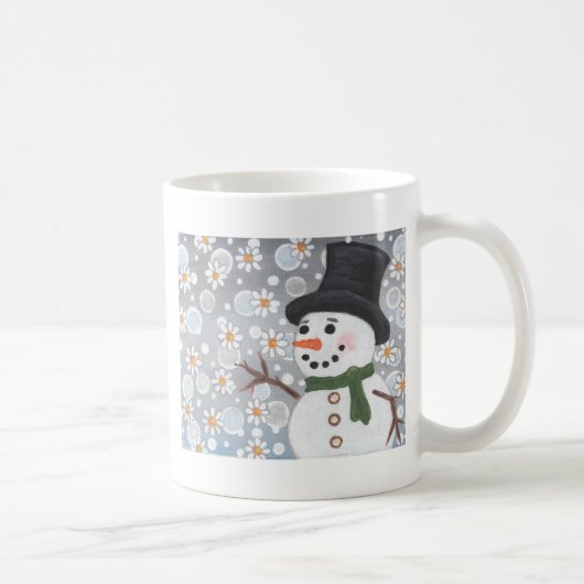 Schneemann in einem Schneesturm Kaffeetasse (Rechts)