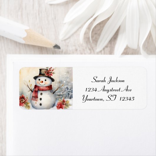 Schneemann in einem schwarzen Hut (Insitu)