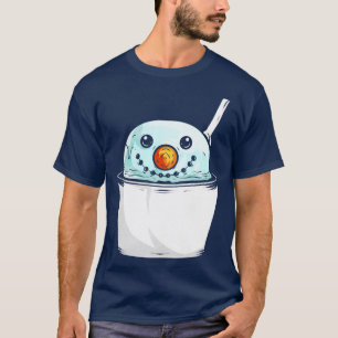 Schneemann in einer Tasse Eiscreme zu Weihnachten T-Shirt
