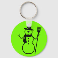 Schneemann in fluoreszierendem Grün