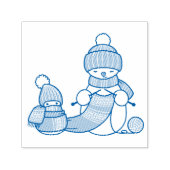 Schneemann in gegossenen Hut und Scarf Permastempel (Design)