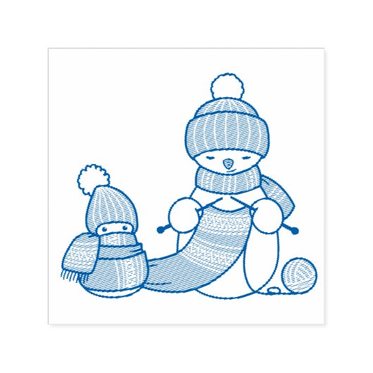 Schneemann in gegossenen Hut und Scarf Permastempel (Design)