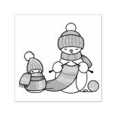 Schneemann in gegossenen Hut und Scarf Permastempel (Design)