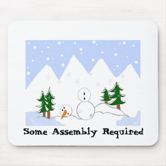 Schneemann in Not Mousepad (Vorne)