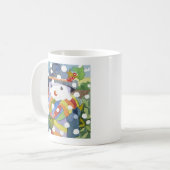 Schneemann in Schnee 2011 Kaffeetasse (Vorderseite Links)