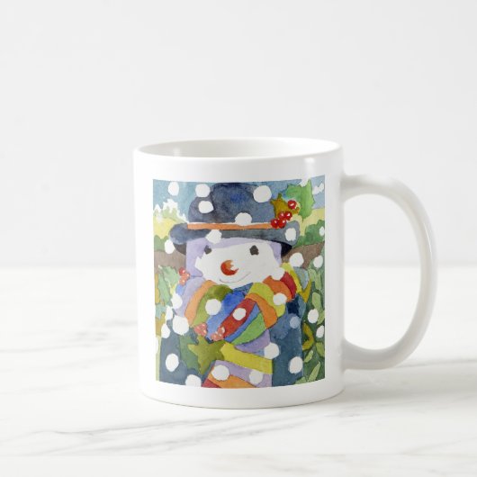 Schneemann in Schnee 2011 Kaffeetasse (Rechts)