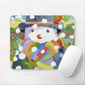 Schneemann in Schnee 2011 Mousepad (Mit Mouse)