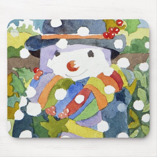 Schneemann in Schnee 2011 Mousepad (Vorne)
